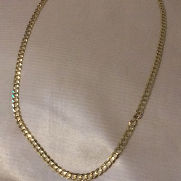 14k solid gold Cuban link chain 22in